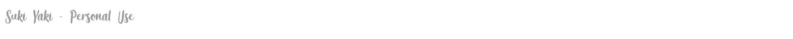 Suki Yaki font preview
